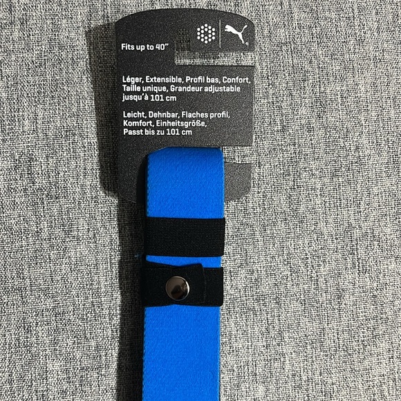 Puma Ultralite golf stretch belt. NWT. Fits up to size 40 waist. Blue and black - Picture 3 of 4